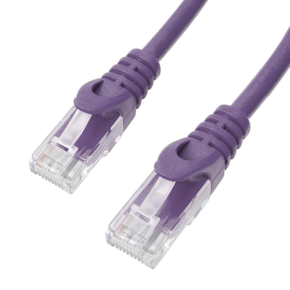 Assynia Cat6 U/UTP Slimline Patch Lead, LSZH, 0.3m, Purple